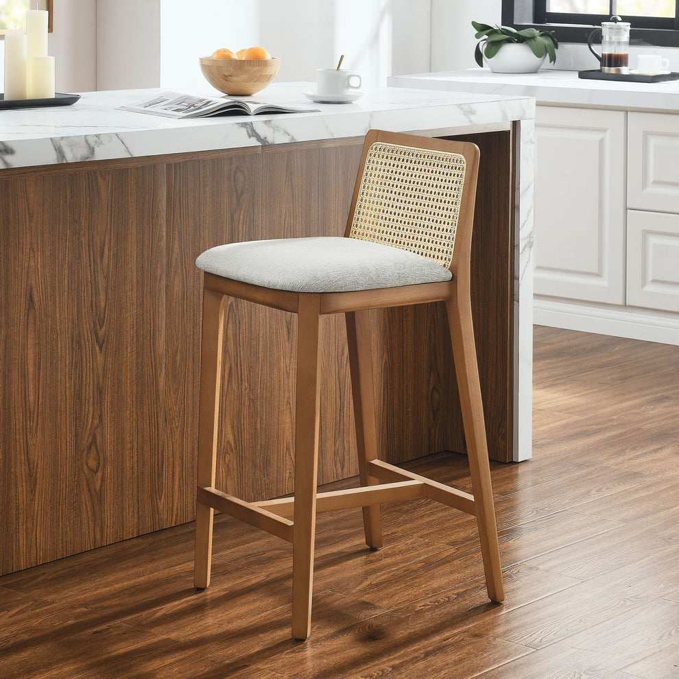 Monarch Wood and Rattan Counter Stool by Modway | Counter Stools | Modishstore - 43