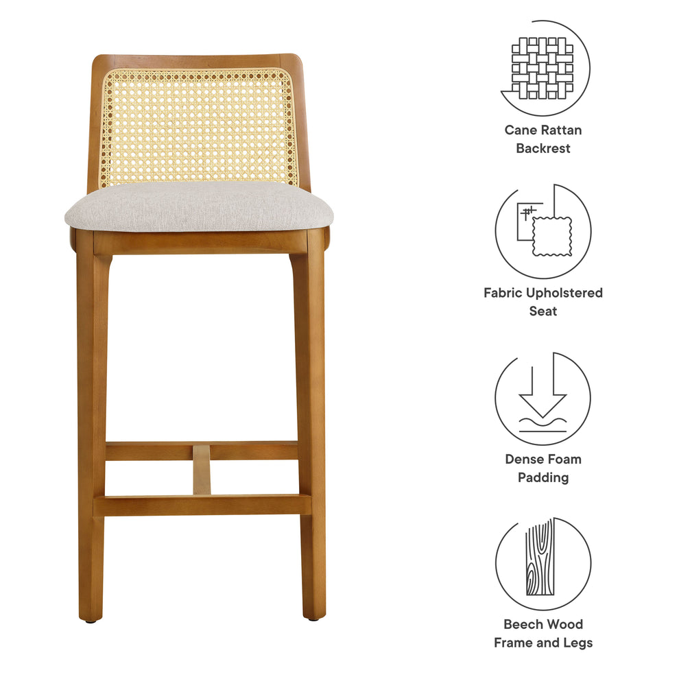 Monarch Wood and Rattan Counter Stool by Modway | Counter Stools | Modishstore - 44