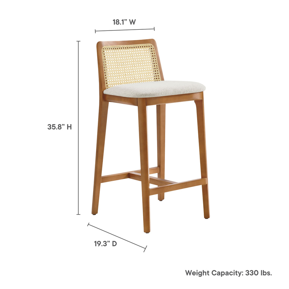 Monarch Wood and Rattan Counter Stool by Modway | Counter Stools | Modishstore - 45