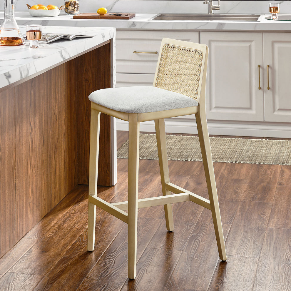 Monarch Wood and Rattan Bar Stool by Modway | Bar Stools | Modishstore - 1