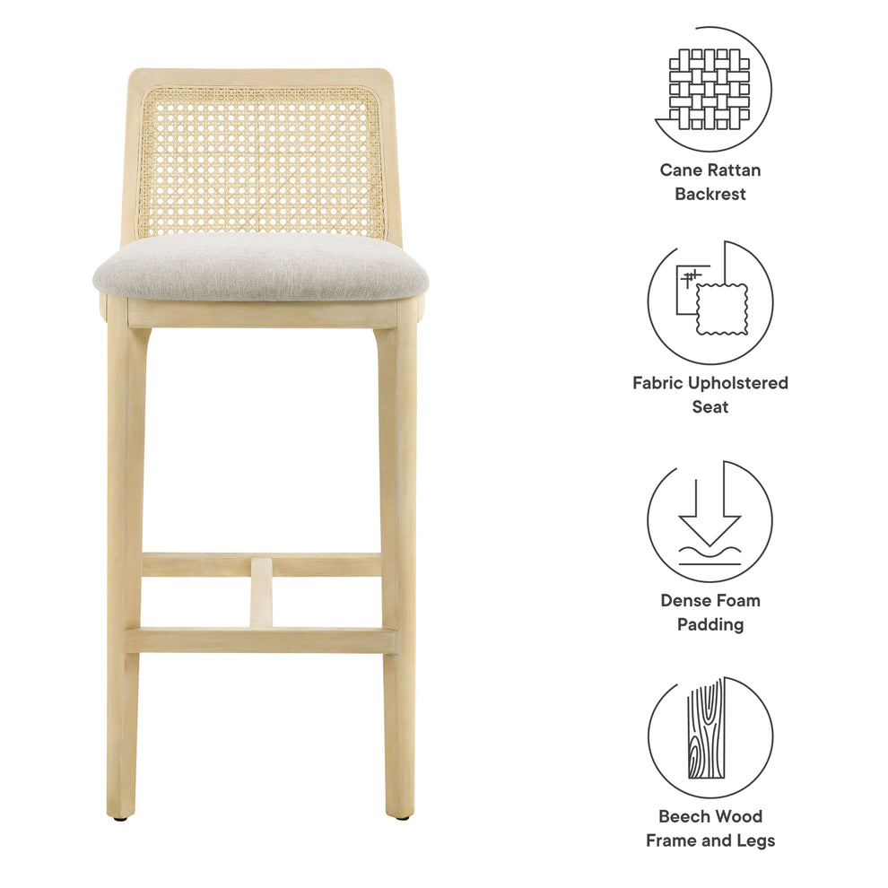 Monarch Wood and Rattan Bar Stool by Modway | Bar Stools | Modishstore - 8