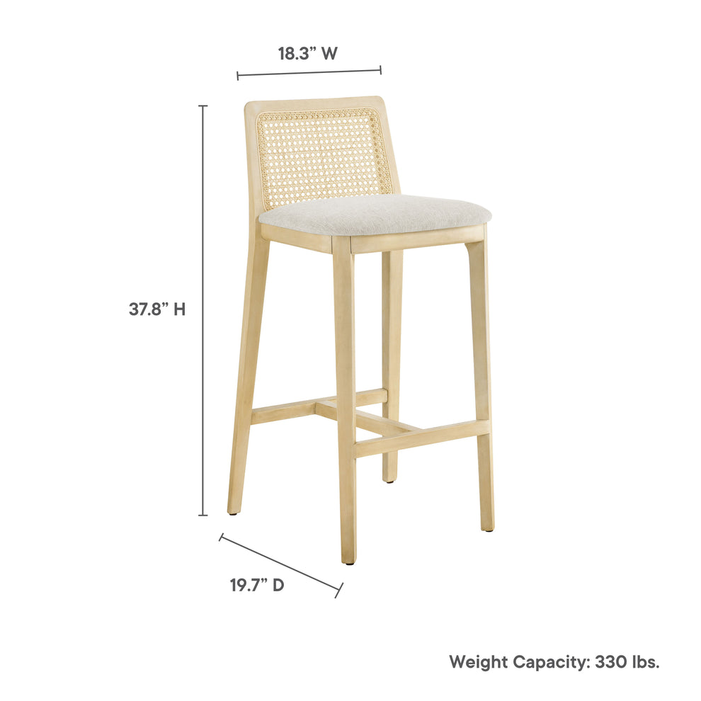Monarch Wood and Rattan Bar Stool by Modway | Bar Stools | Modishstore - 9