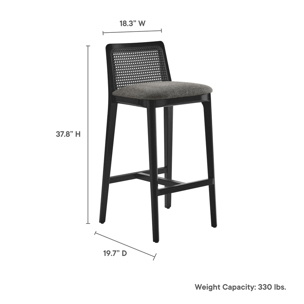 Monarch Wood and Rattan Bar Stool by Modway | Bar Stools | Modishstore - 18
