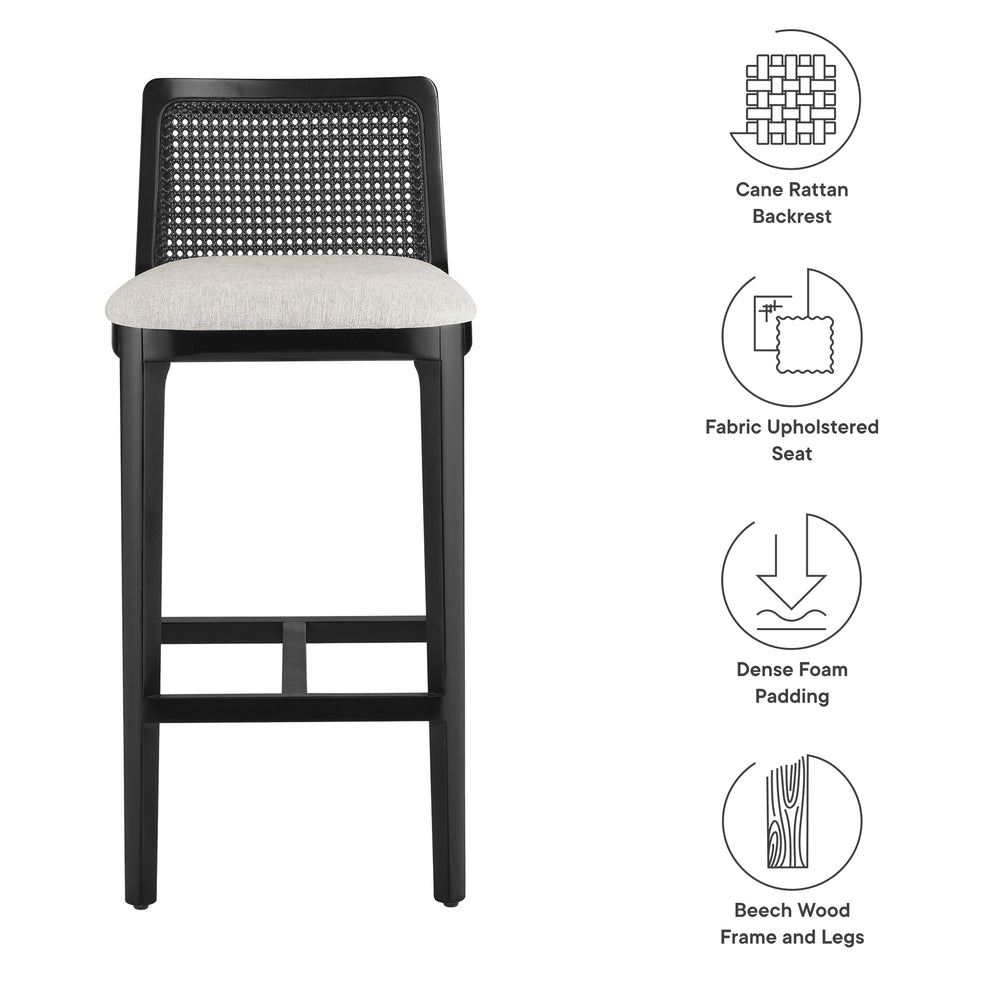 Monarch Wood and Rattan Bar Stool by Modway | Bar Stools | Modishstore - 26