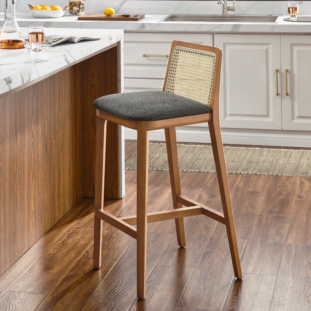 Monarch Wood and Rattan Bar Stool by Modway | Bar Stools | Modishstore - 34