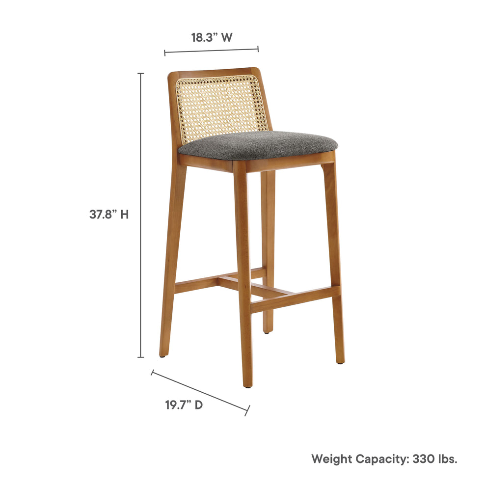 Monarch Wood and Rattan Bar Stool by Modway | Bar Stools | Modishstore - 36