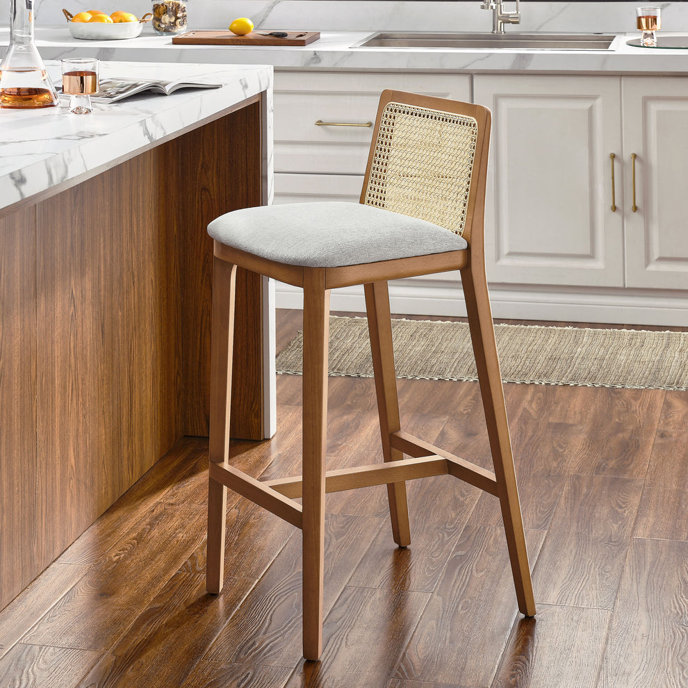 Monarch Wood and Rattan Bar Stool by Modway | Bar Stools | Modishstore - 43