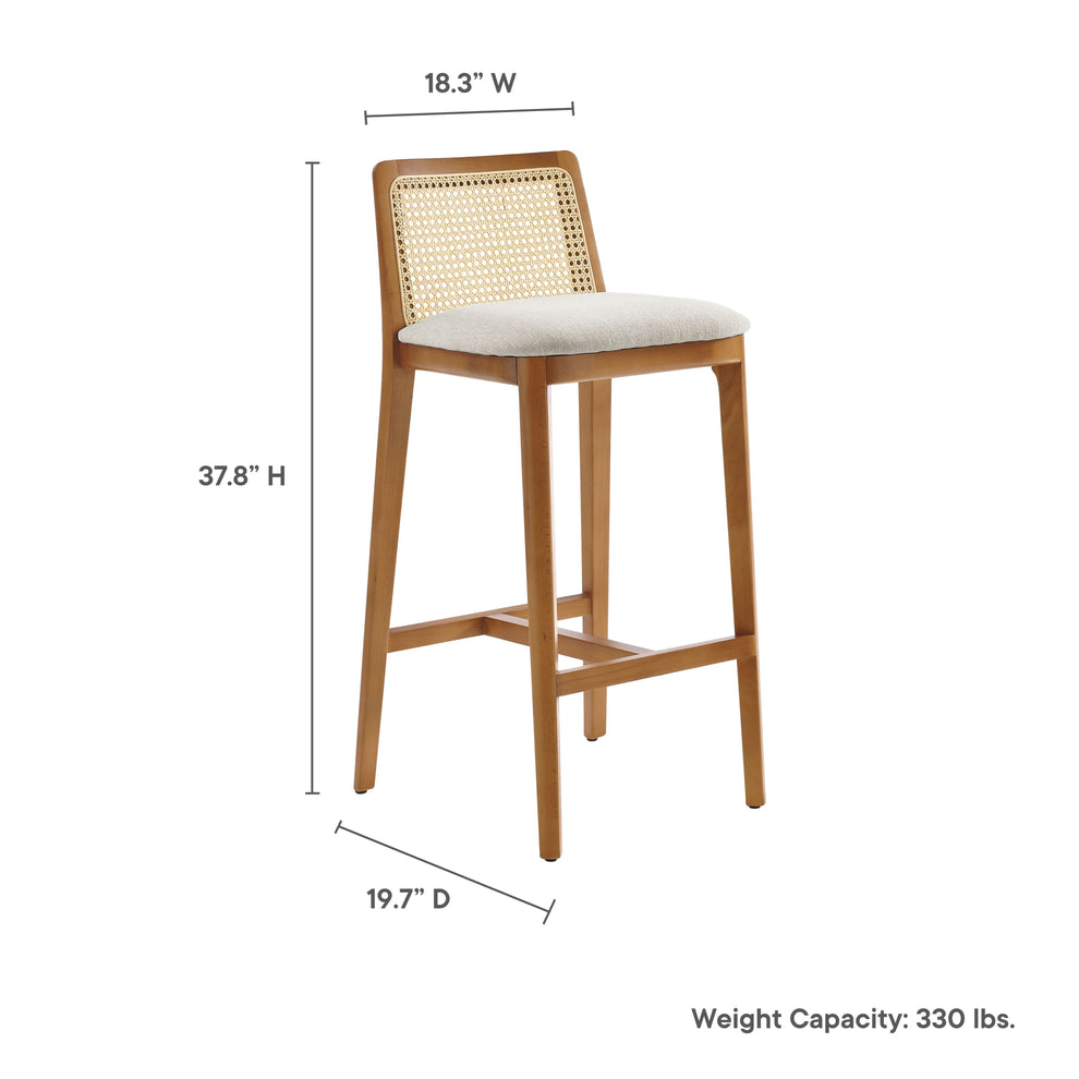 Monarch Wood and Rattan Bar Stool by Modway | Bar Stools | Modishstore - 45