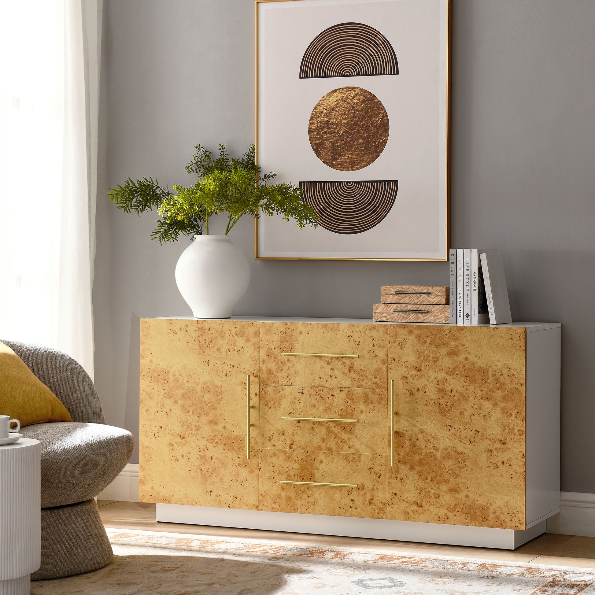 Abel 59 Inch Burl Wood Sideboard Buffet TV Stand by Modway | Tv Stands | Modishstore - 1