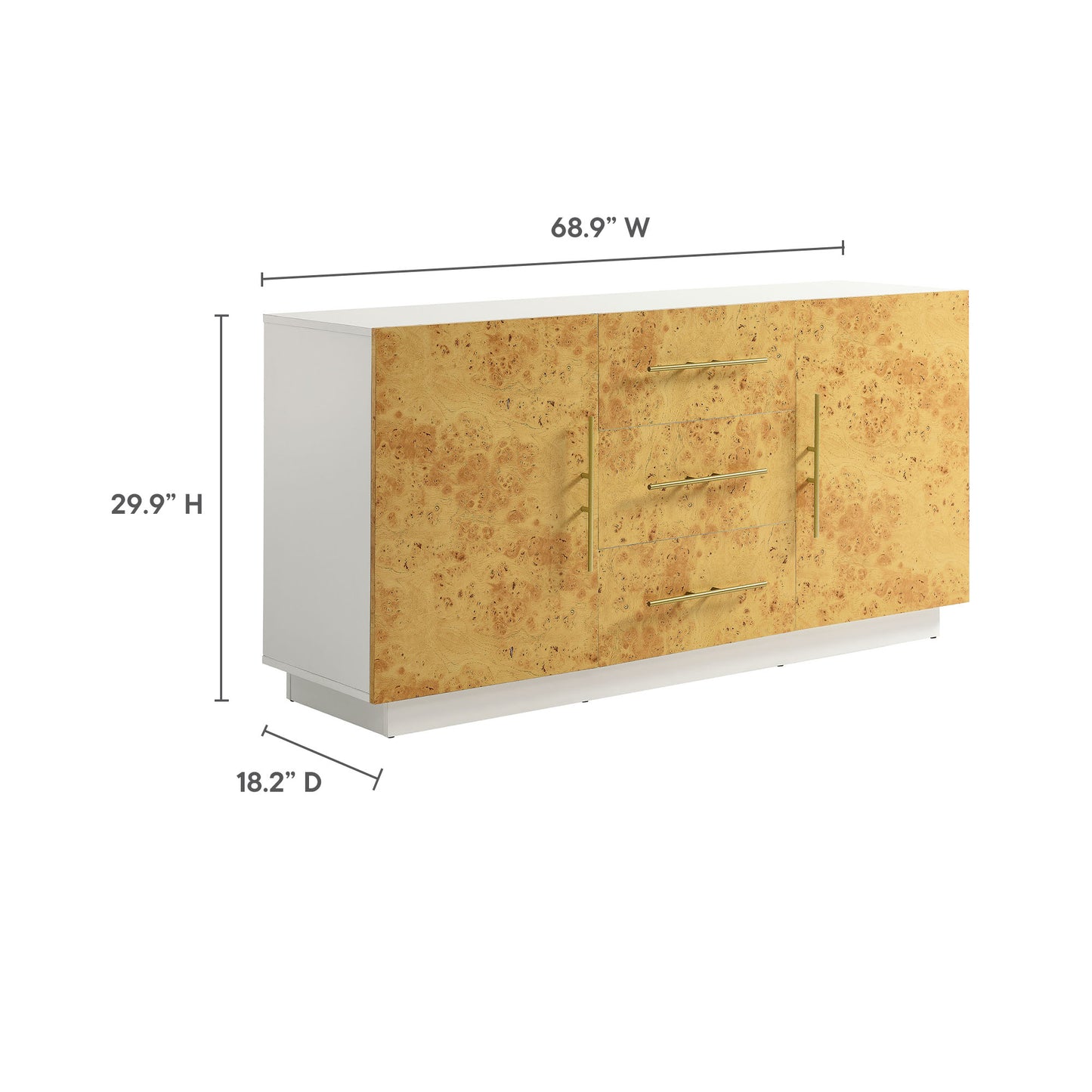 Abel 59 Inch Burl Wood Sideboard Buffet TV Stand by Modway | Tv Stands | Modishstore - 7