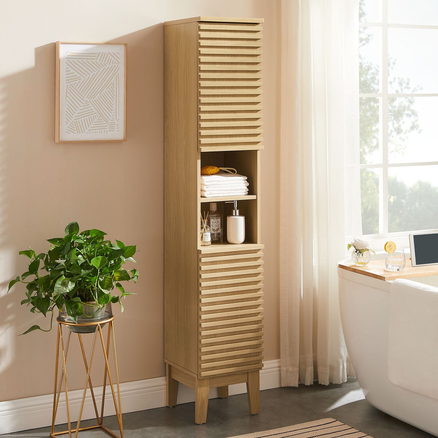 Render Tall Narrow Bathroom Storage Cabinet by Modway | Bathroom Accessories | Modishstore - 8