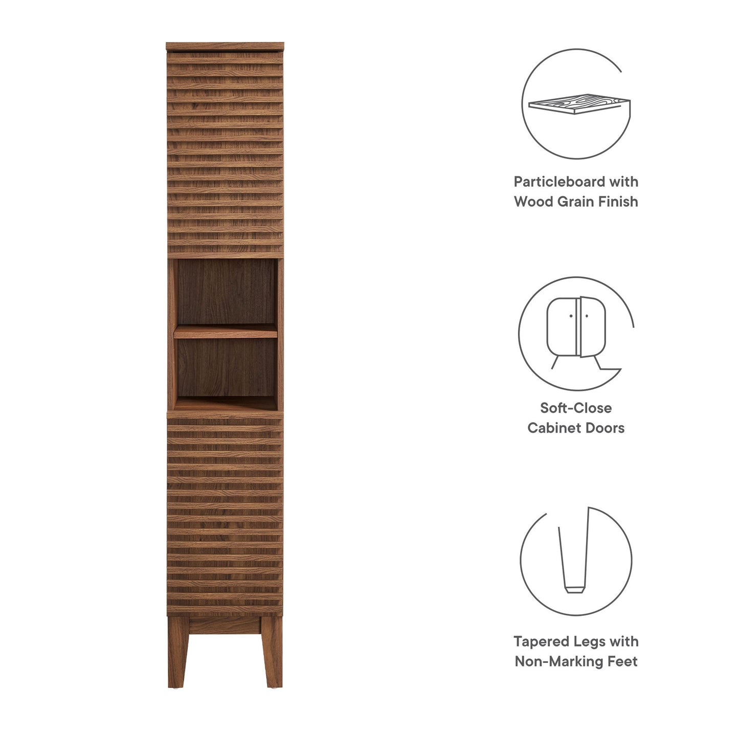 Render Tall Narrow Bathroom Storage Cabinet by Modway | Bathroom Accessories | Modishstore - 19
