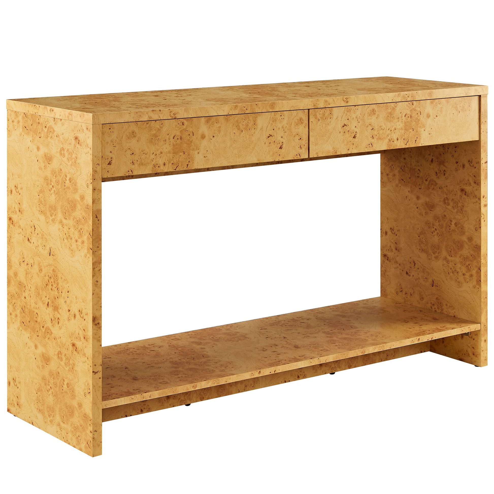 Hudson 2-Drawer Burl Wood Console Table by Modway | Accent Tables | Modishstore - 2