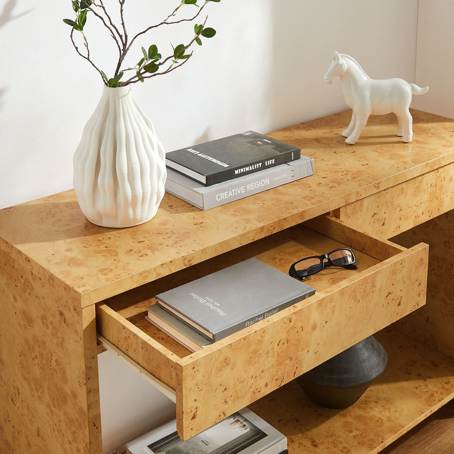 Hudson 2-Drawer Burl Wood Console Table by Modway | Accent Tables | Modishstore - 6