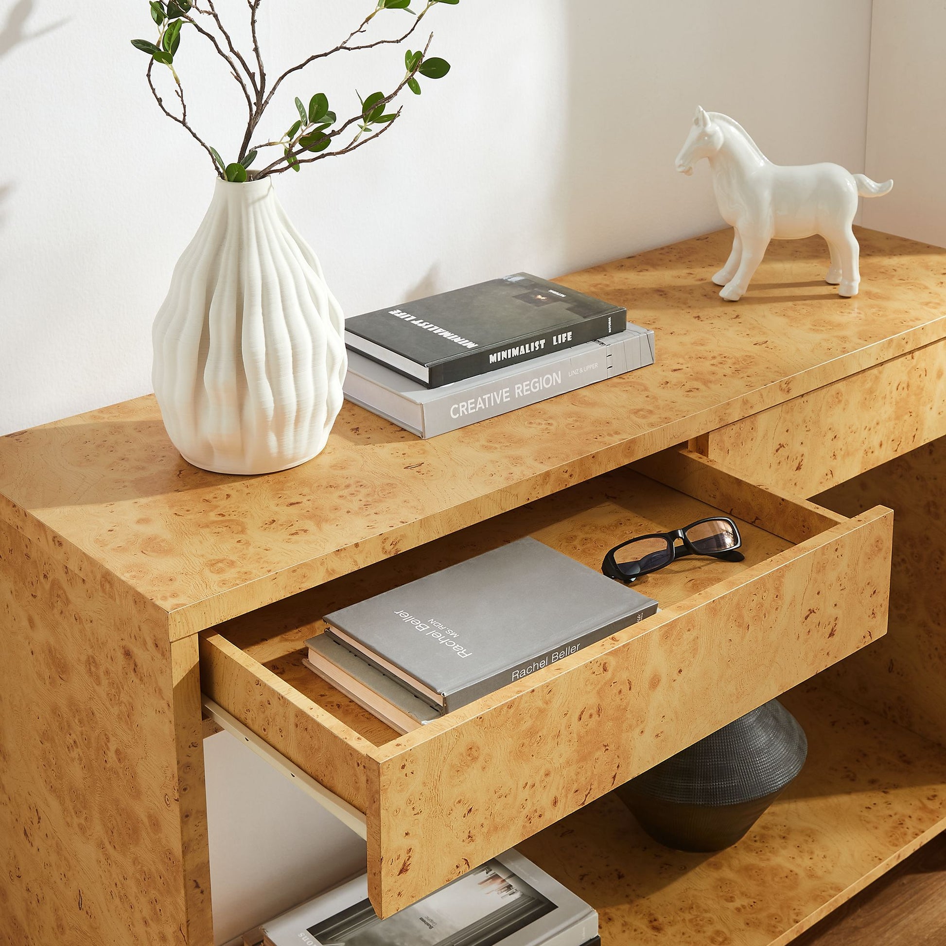 Hudson 2-Drawer Burl Wood Console Table by Modway | Accent Tables | Modishstore - 6