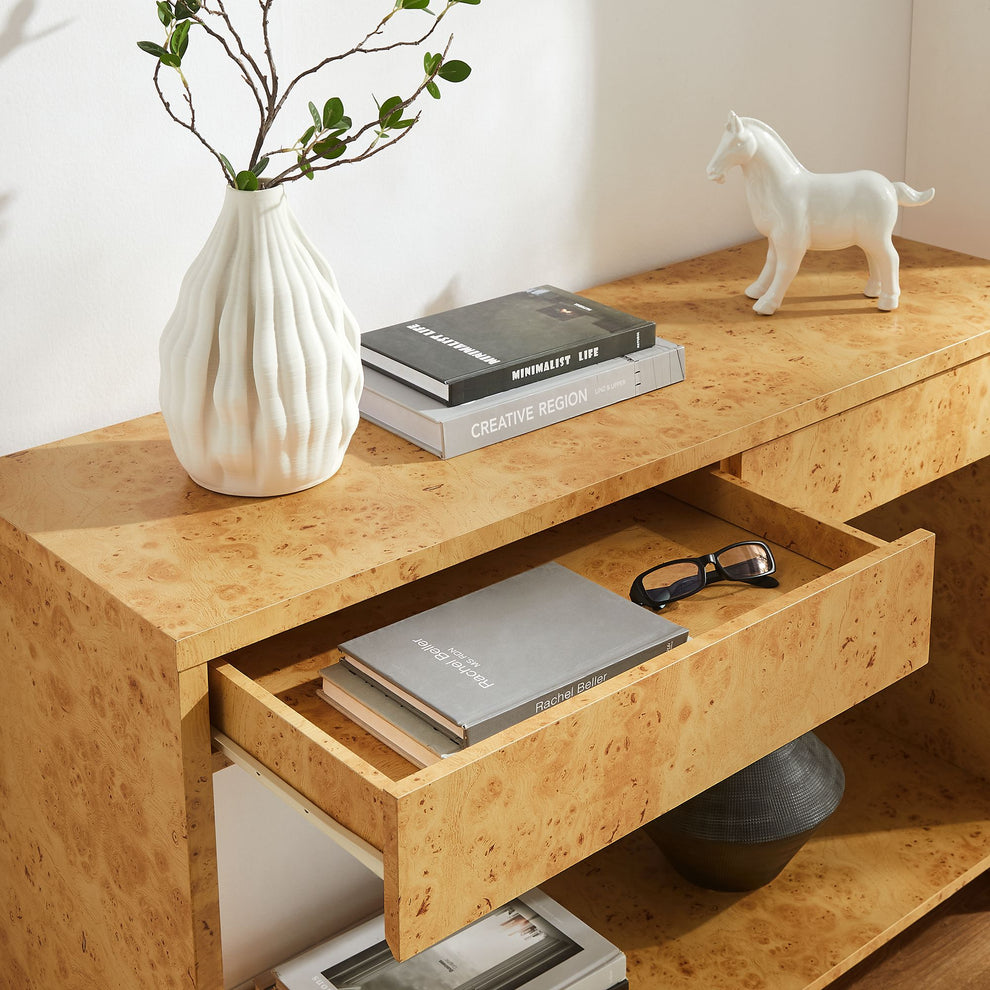 Hudson 2-Drawer Burl Wood Console Table by Modway | Accent Tables | Modishstore - 6