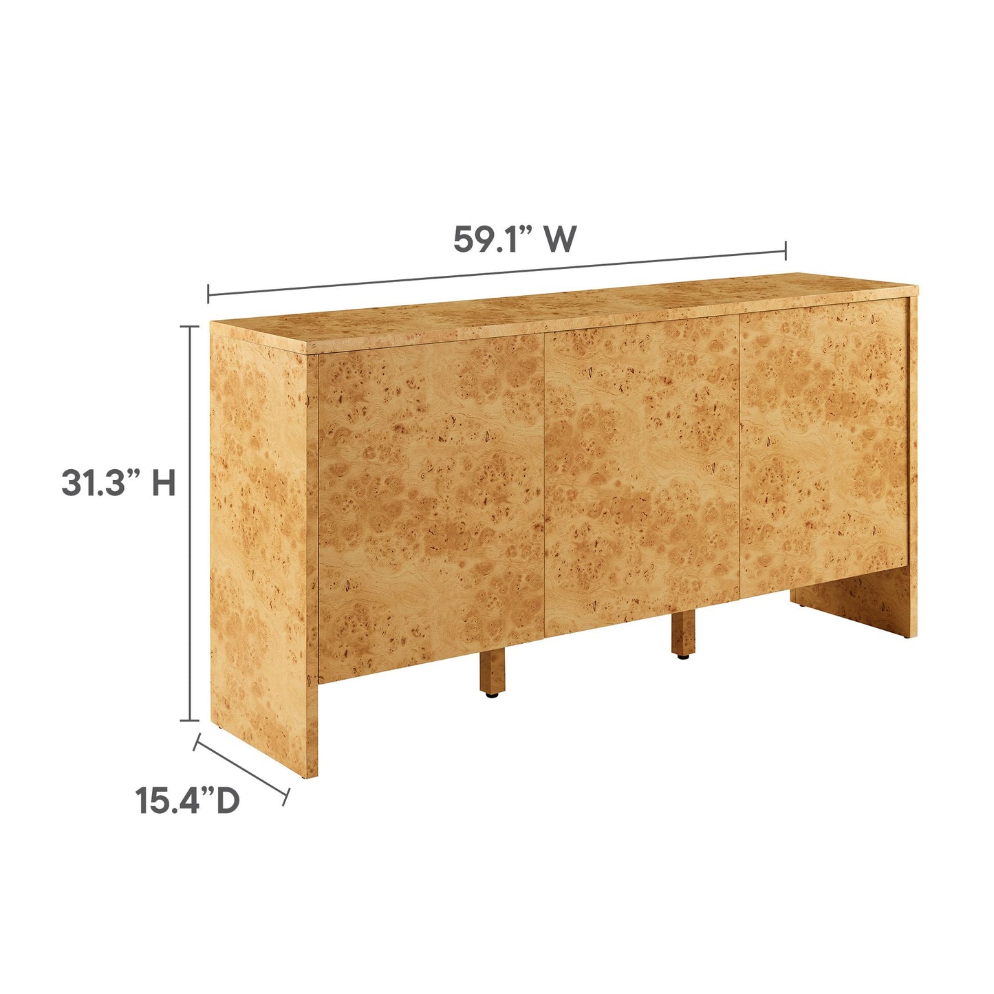 Hudson 60" Burl Wood Sideboard by Modway | Sideboards | Modishstore - 12