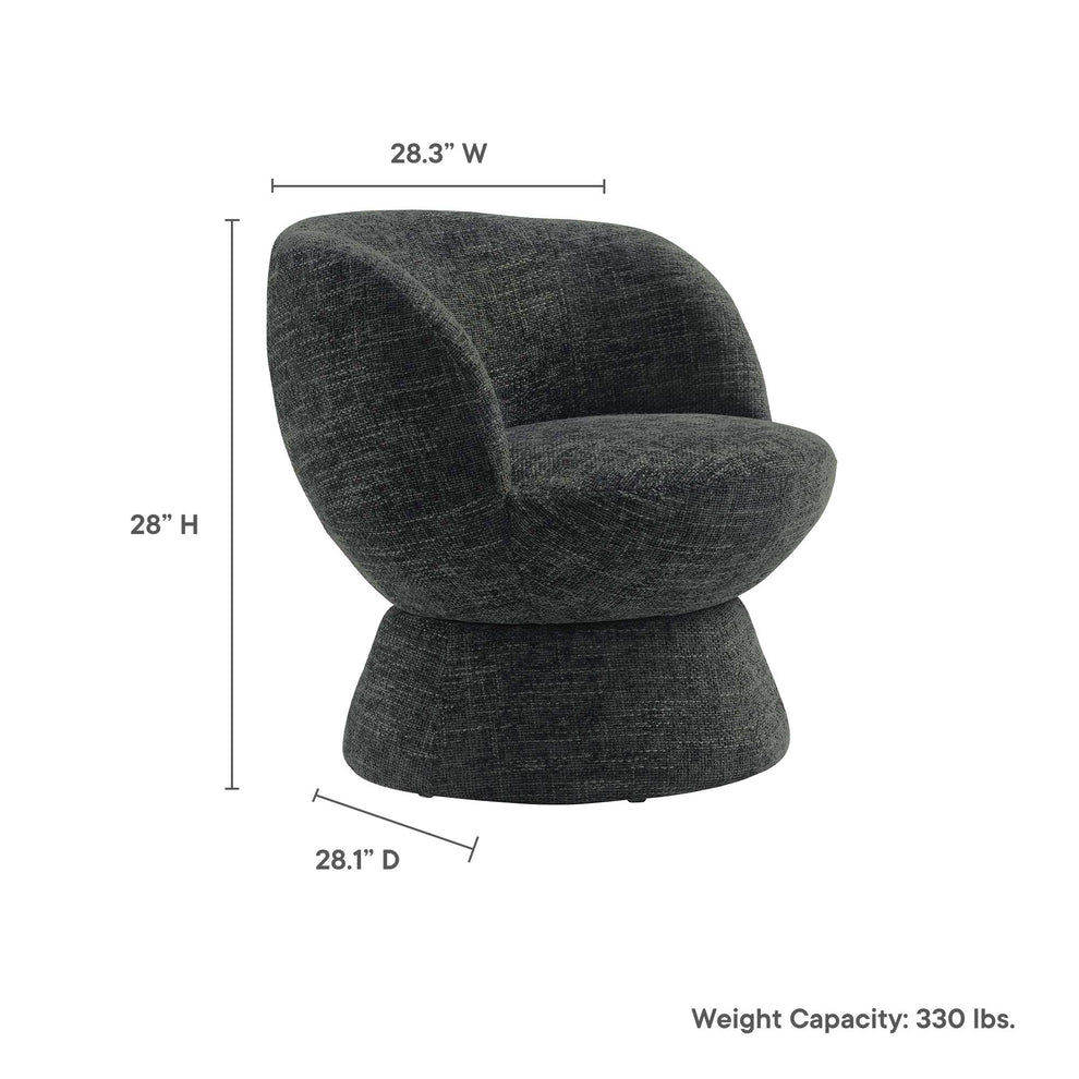Vesta Chenille Fabric Upholstered Swivel Chair by Modway | Accent Chairs | Modishstore - 8