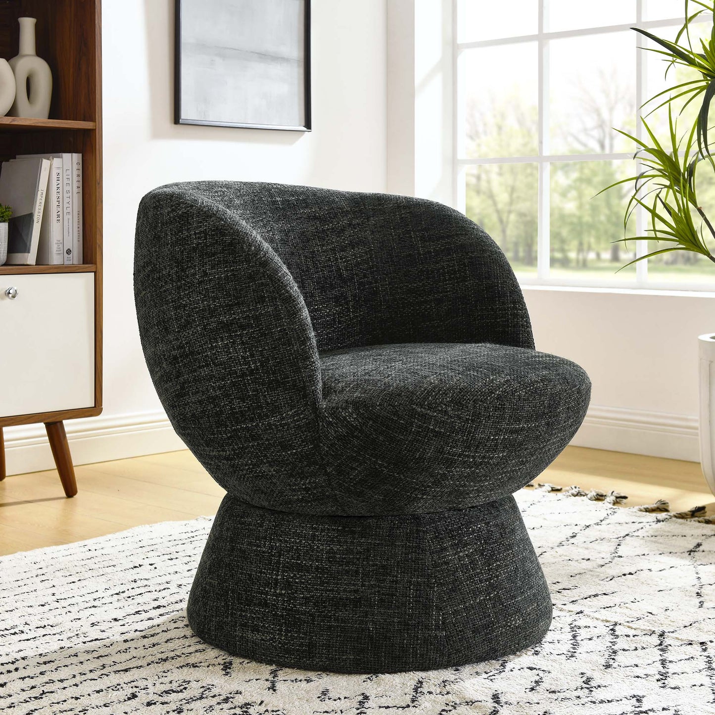 Vesta Chenille Fabric Upholstered Swivel Chair by Modway | Accent Chairs | Modishstore - 1