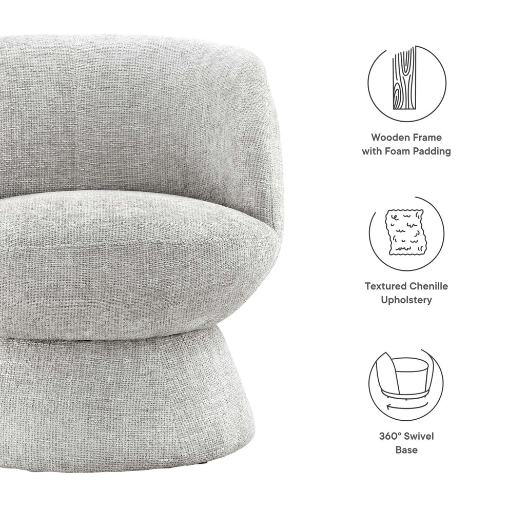 Vesta Chenille Fabric Upholstered Swivel Chair by Modway | Accent Chairs | Modishstore - 15