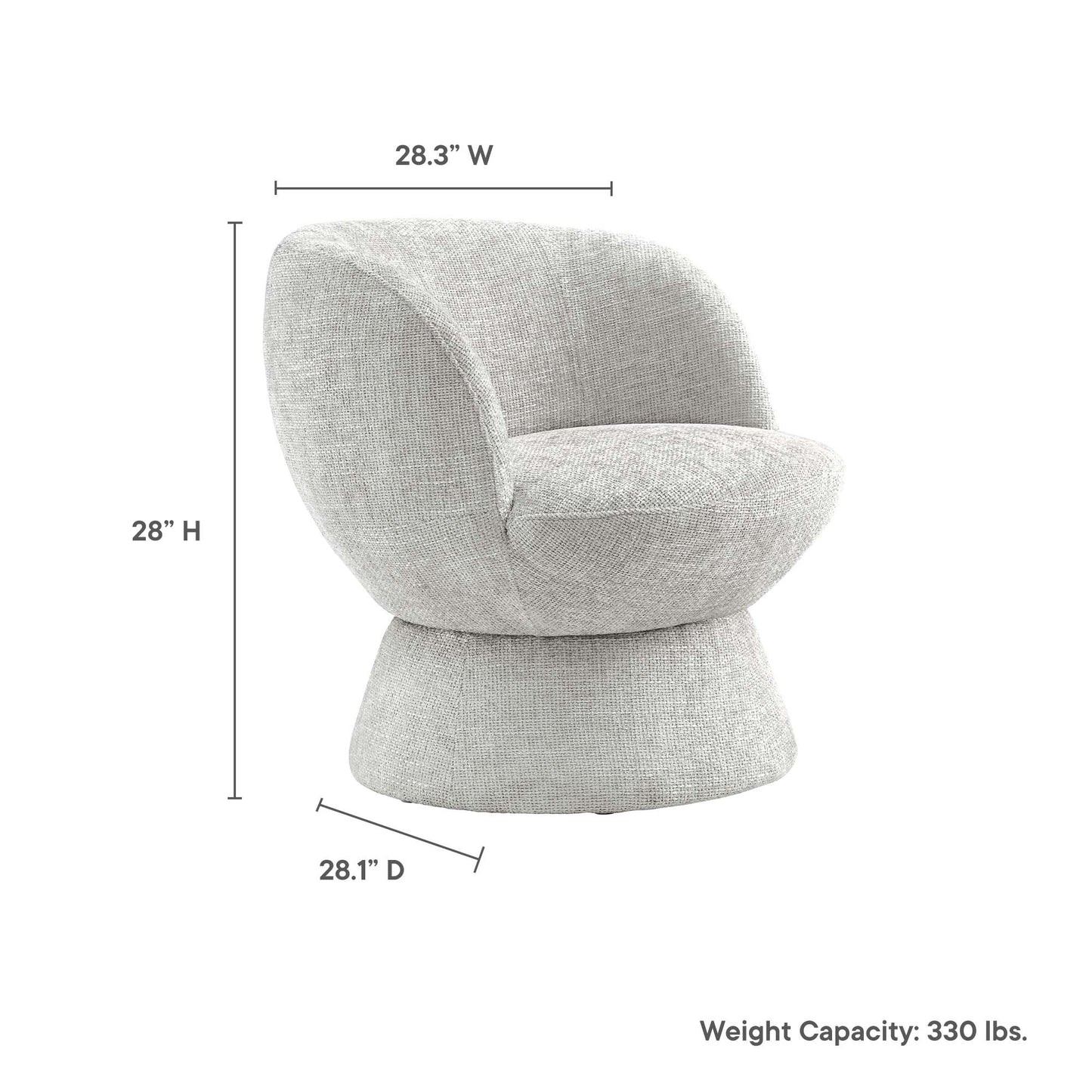 Vesta Chenille Fabric Upholstered Swivel Chair by Modway | Accent Chairs | Modishstore - 16