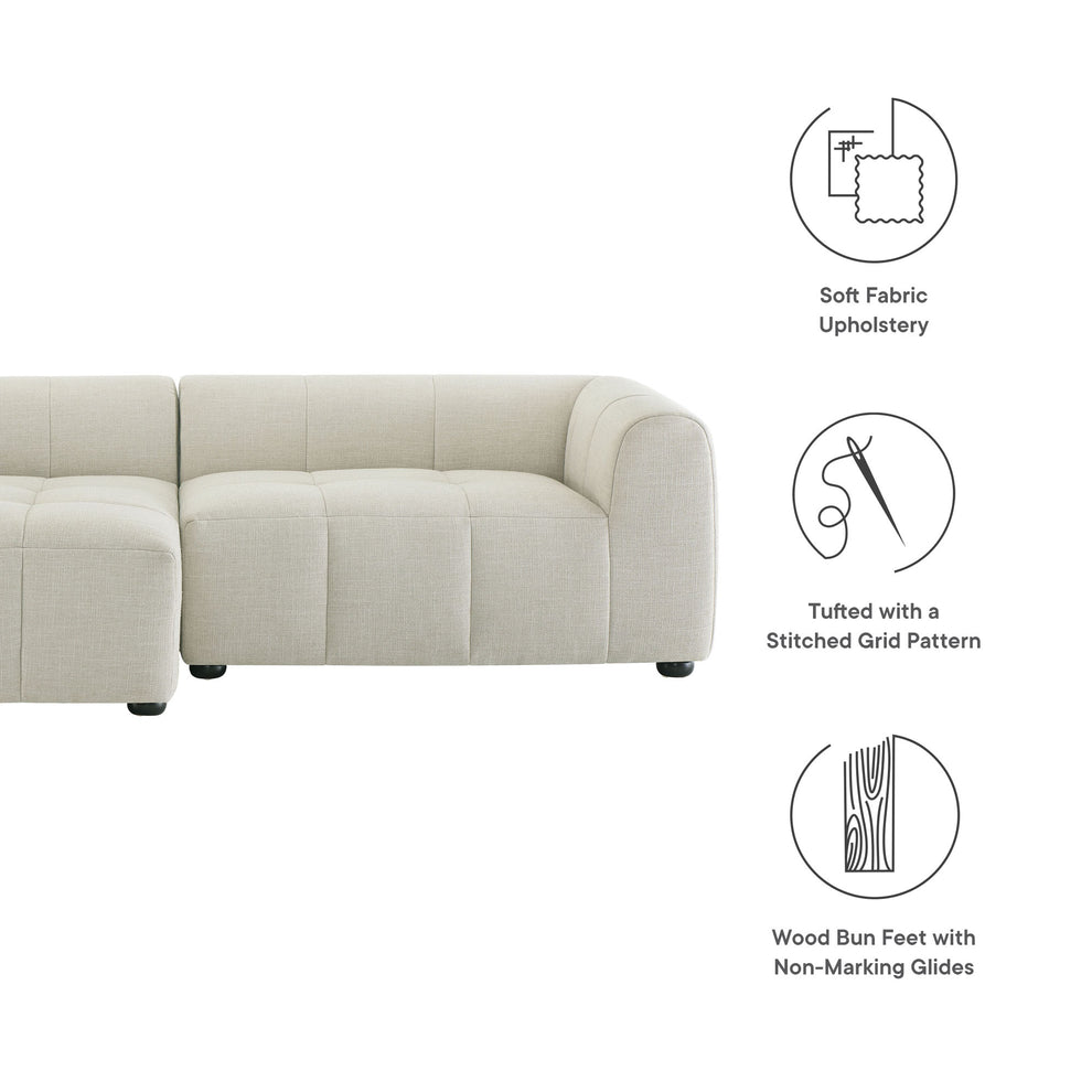 Liana Left-Facing Upholstered Fabric Modular Sofa with Chaise by Modway | Sofas | Modishstore - 7