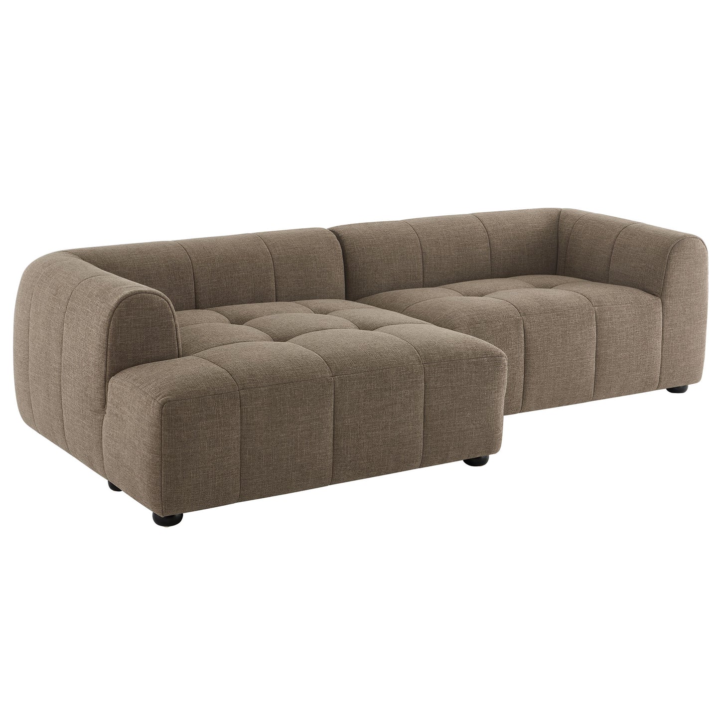 Liana Left-Facing Upholstered Fabric Modular Sofa with Chaise by Modway | Sofas | Modishstore - 9