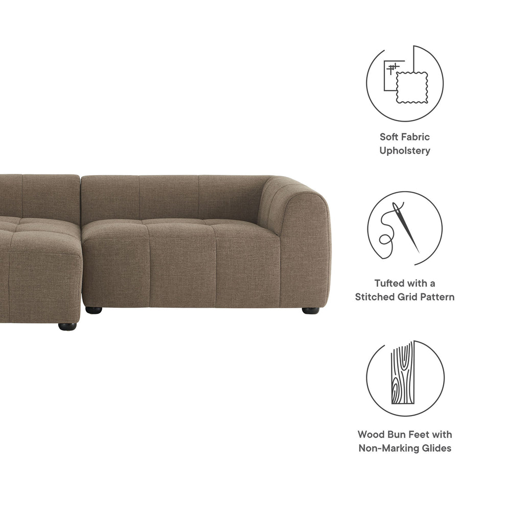 Liana Left-Facing Upholstered Fabric Modular Sofa with Chaise by Modway | Sofas | Modishstore - 15