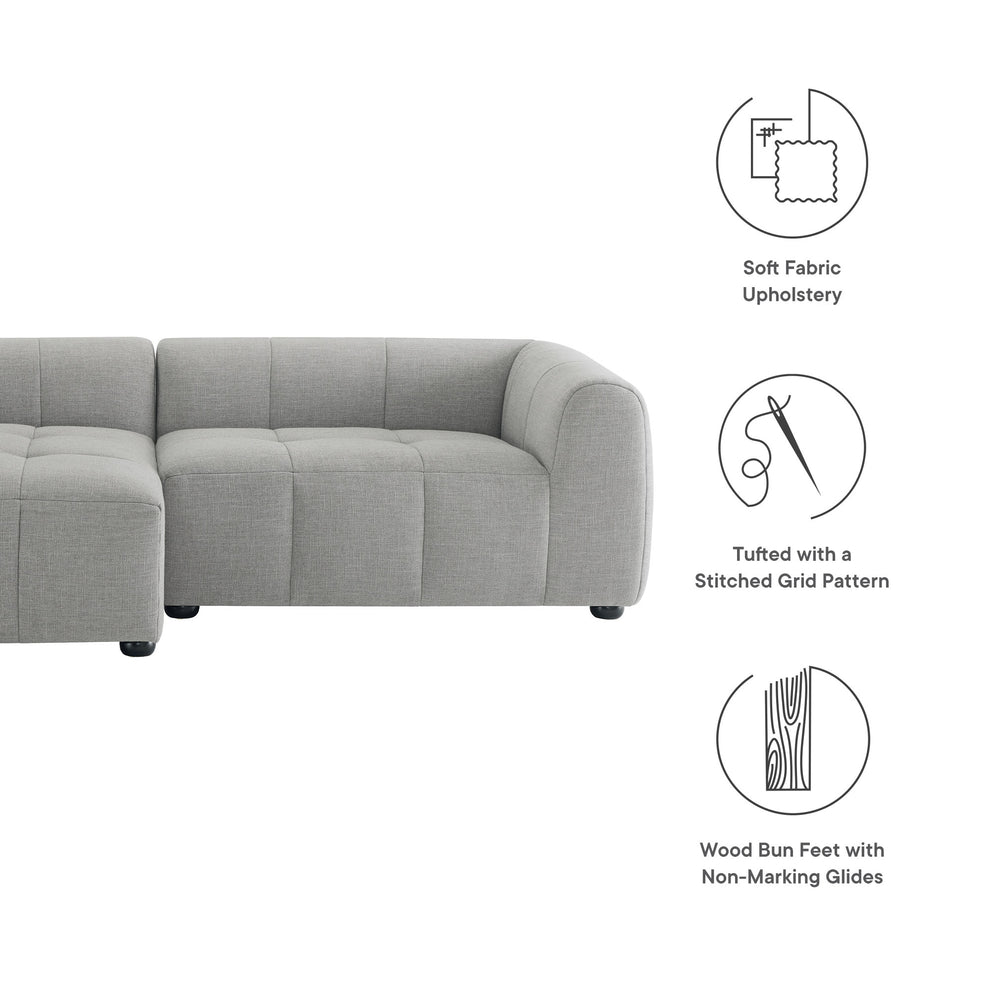 Liana Left-Facing Upholstered Fabric Modular Sofa with Chaise by Modway | Sofas | Modishstore - 23