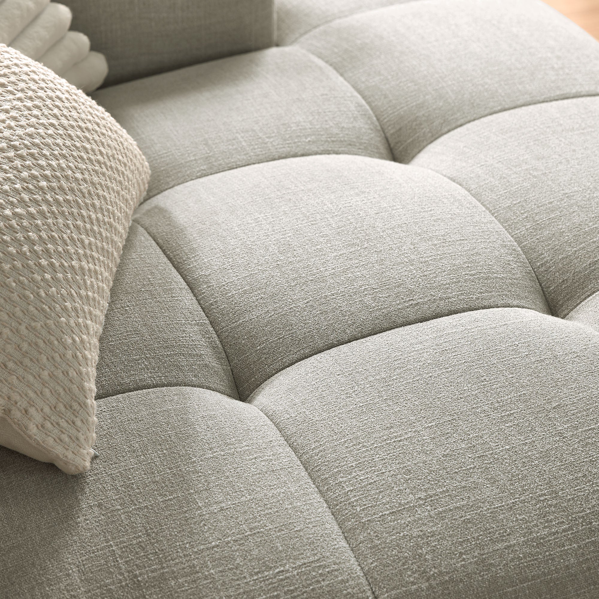 Liana Right-Facing Upholstered Fabric Modular Sofa with Chaise - Thumbnail 4