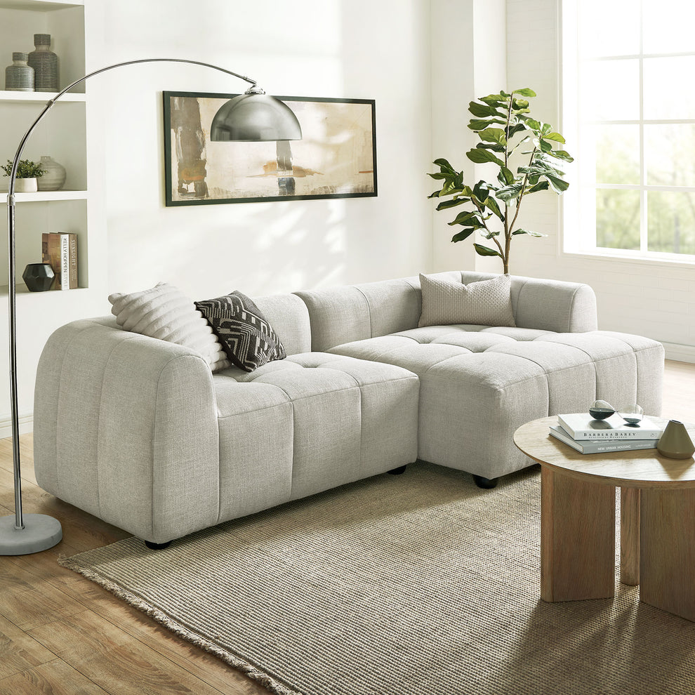 Liana Right-Facing Upholstered Fabric Modular Sofa with Chaise by Modway | Sofas | Modishstore - 1