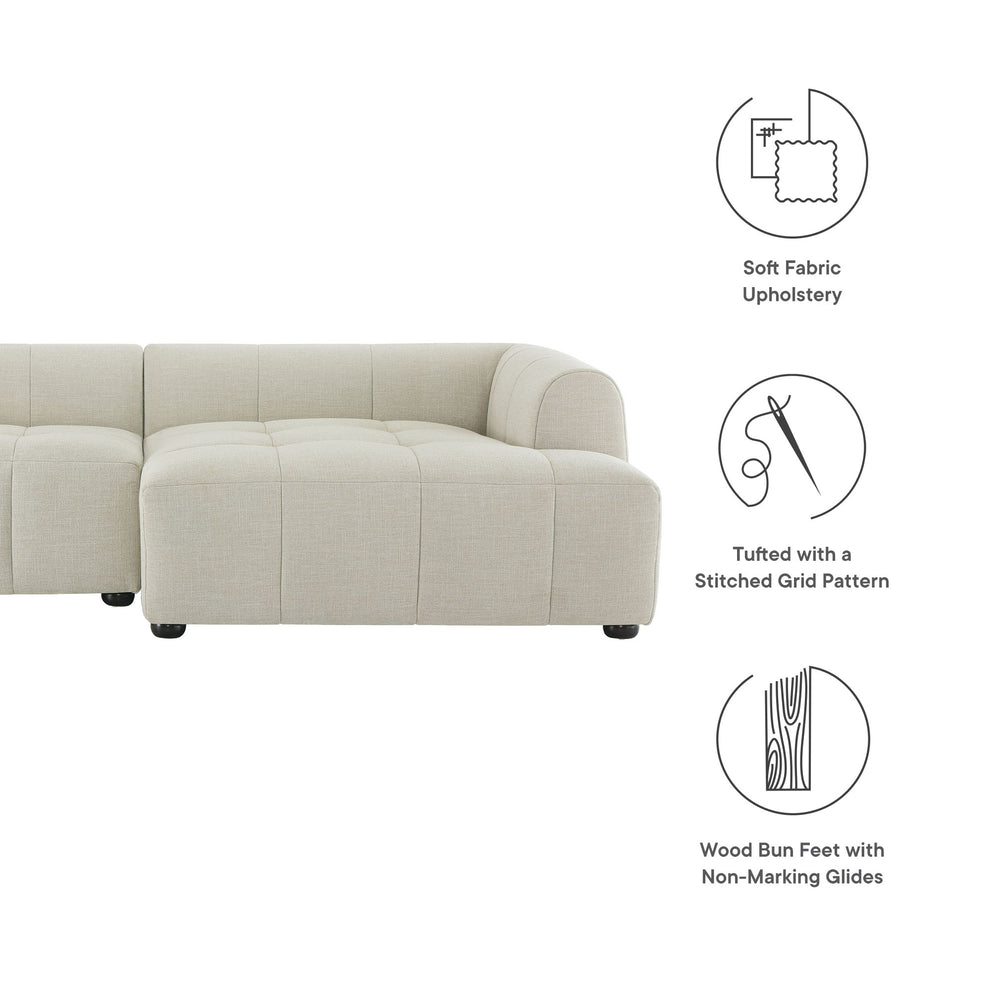 Liana Right-Facing Upholstered Fabric Modular Sofa with Chaise by Modway | Sofas | Modishstore - 7