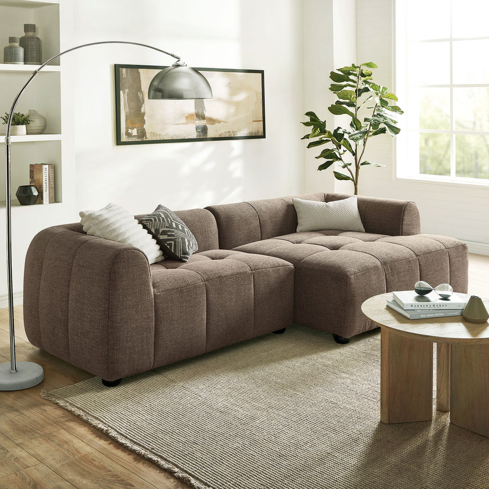 Liana Right-Facing Upholstered Fabric Modular Sofa with Chaise by Modway | Sofas | Modishstore - 14