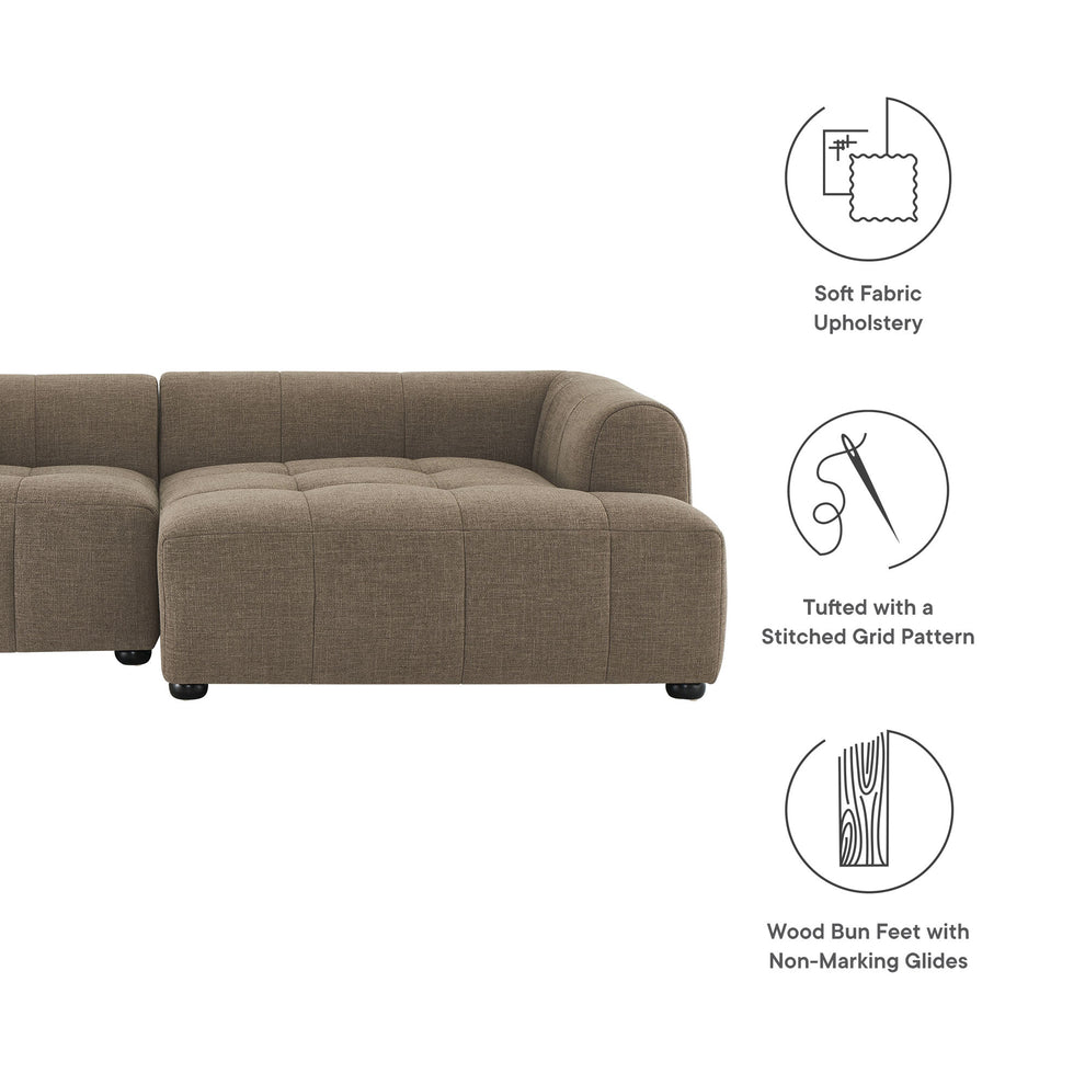 Liana Right-Facing Upholstered Fabric Modular Sofa with Chaise by Modway | Sofas | Modishstore - 15
