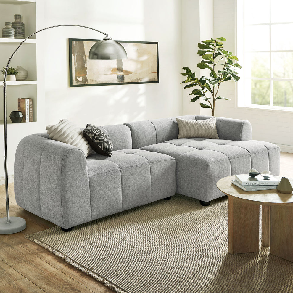 Liana Right-Facing Upholstered Fabric Modular Sofa with Chaise by Modway | Sofas | Modishstore - 22