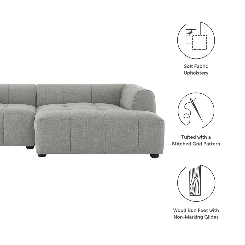 Liana Right-Facing Upholstered Fabric Modular Sofa with Chaise by Modway | Sofas | Modishstore - 23