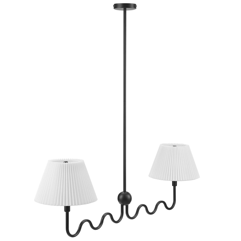 Wave Squiggle 2-Arm Pendant Light by Modway | Ceiling Lamps | Modishstore - 2