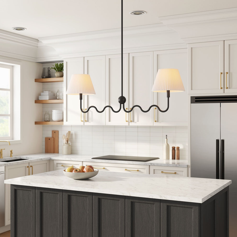 Wave Squiggle 2-Arm Pendant Light by Modway | Ceiling Lamps | Modishstore - 1
