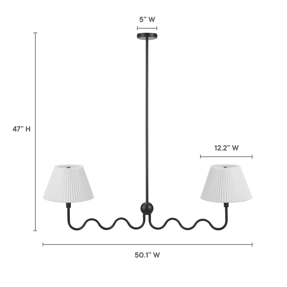 Wave Squiggle 2-Arm Pendant Light by Modway | Ceiling Lamps | Modishstore - 8