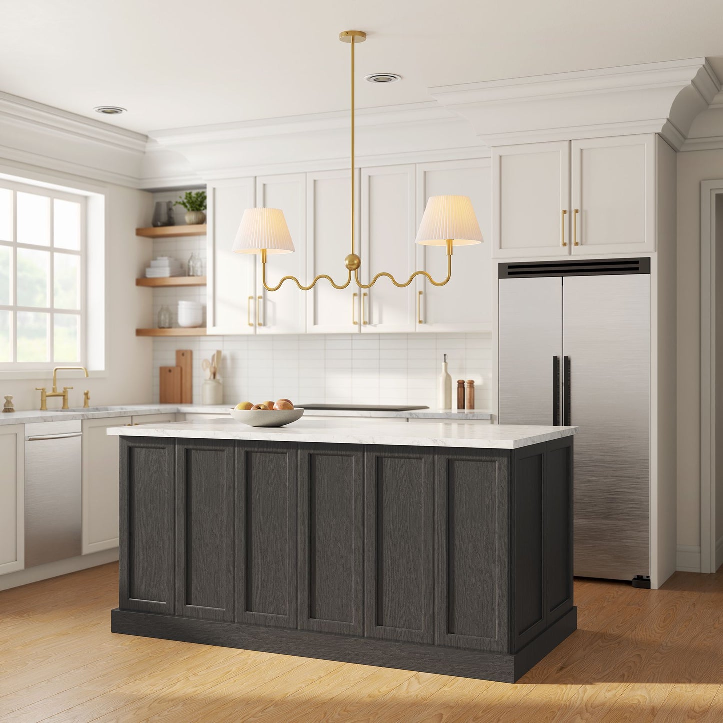 Wave Squiggle 2-Arm Pendant Light by Modway | Ceiling Lamps | Modishstore - 14