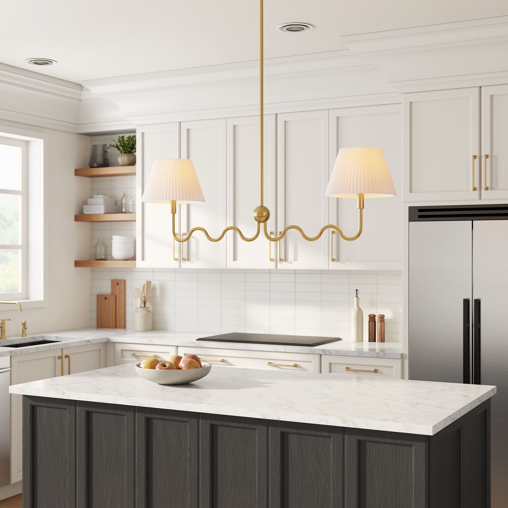 Wave Squiggle 2-Arm Pendant Light by Modway | Ceiling Lamps | Modishstore - 15