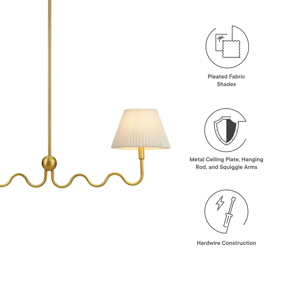 Wave Squiggle 2-Arm Pendant Light by Modway | Ceiling Lamps | Modishstore - 16