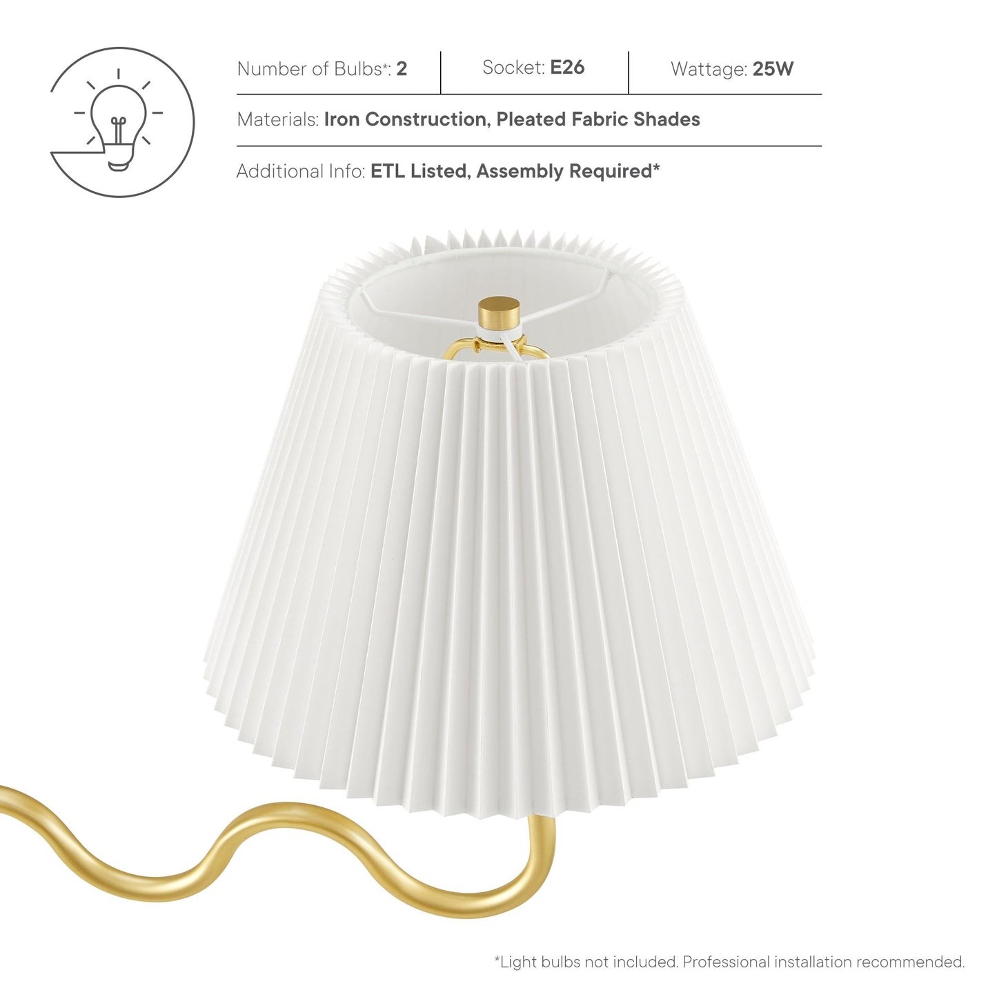 Wave Squiggle 2-Arm Pendant Light by Modway | Ceiling Lamps | Modishstore - 17