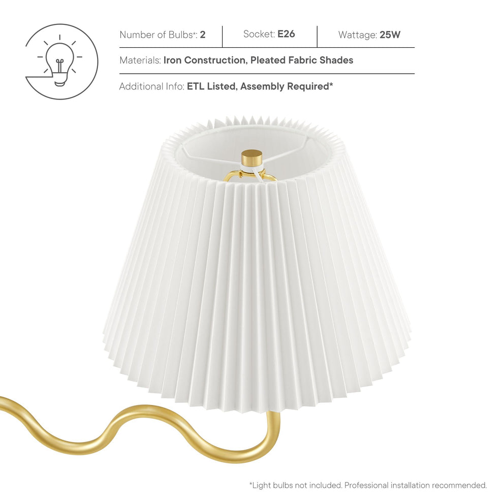 Wave Squiggle 2-Arm Pendant Light by Modway | Ceiling Lamps | Modishstore - 17