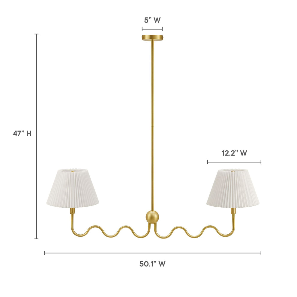 Wave Squiggle 2-Arm Pendant Light by Modway | Ceiling Lamps | Modishstore - 18