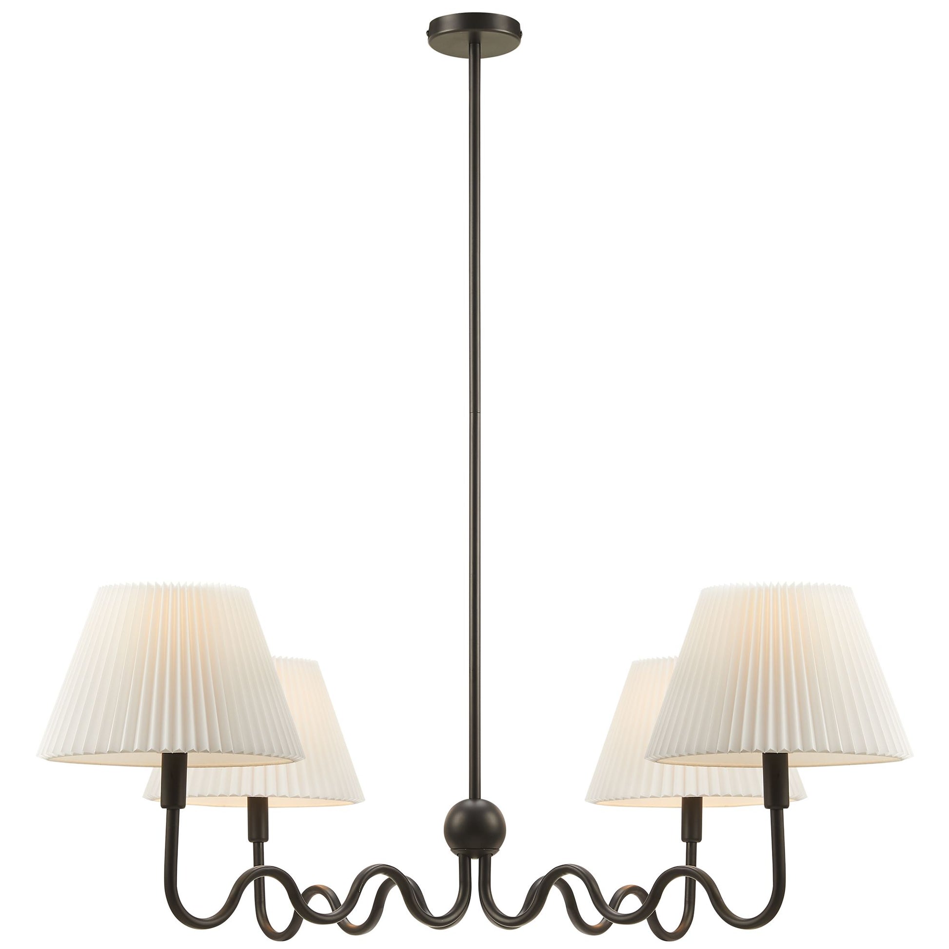 Wave Squiggle 4-Arm Pendant Light by Modway | Ceiling Lamps | Modishstore - 3