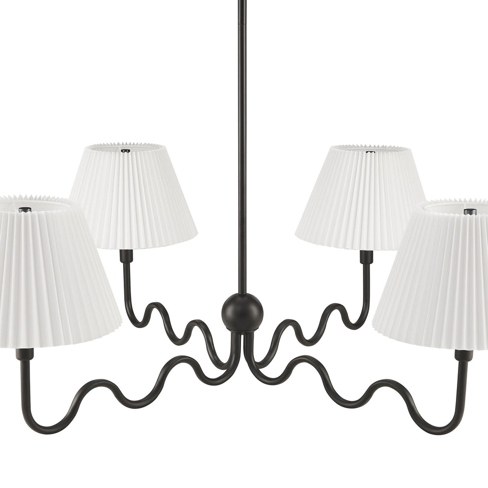 Wave Squiggle 4-Arm Pendant Light by Modway | Ceiling Lamps | Modishstore - 4