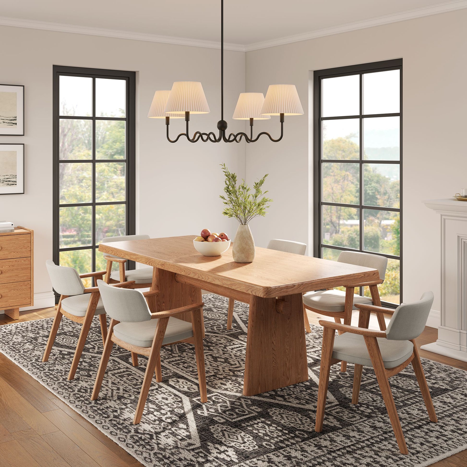 Wave Squiggle 4-Arm Pendant Light by Modway | Ceiling Lamps | Modishstore - 7