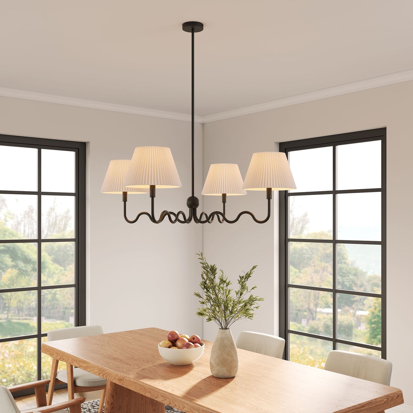 Wave Squiggle 4-Arm Pendant Light by Modway | Ceiling Lamps | Modishstore - 1