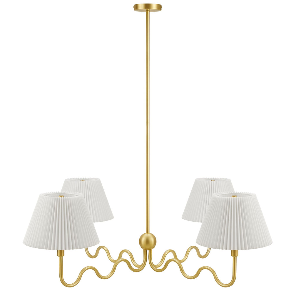 Wave Squiggle 4-Arm Pendant Light by Modway | Ceiling Lamps | Modishstore - 11